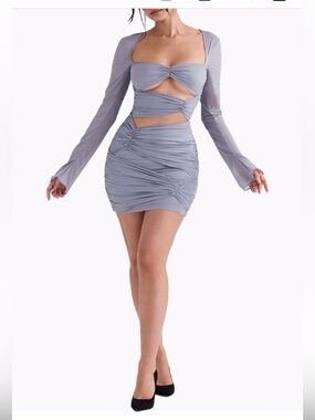 sorrel tulle asymmetric mini dress lna Burgundy Asymmetrical Ruffled Tulle Mini Dress
